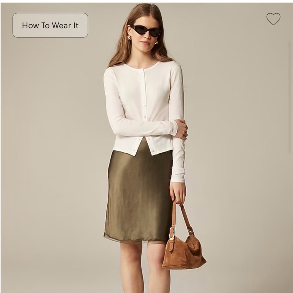 NWT J Crew featherweight jersey cardigan - cream
